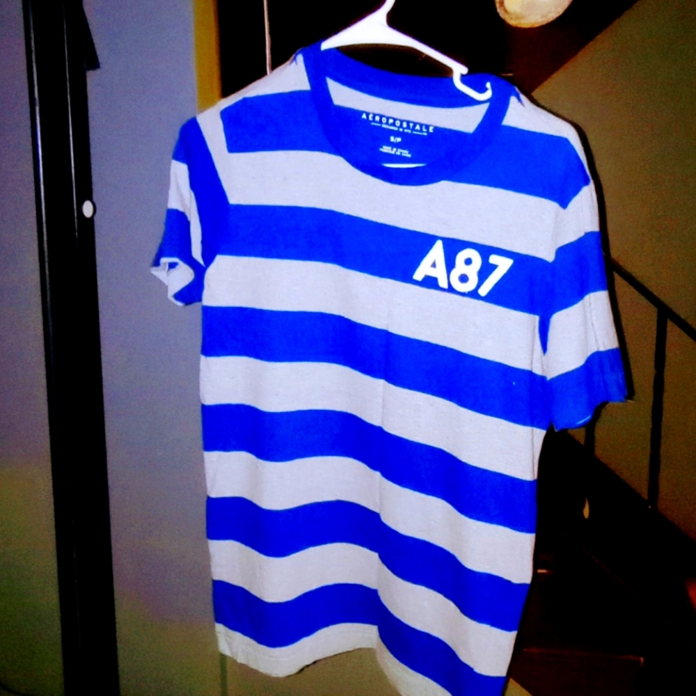 Aero Blue and Gray Short Sleeves, Worn A Very Few Times